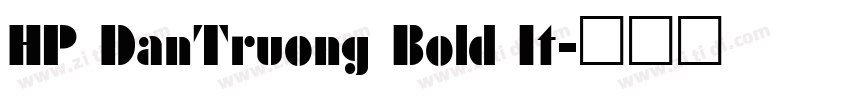 HP DanTruong Bold It字体转换